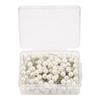 200 Pezzi Puntine Decorative in Acciaio con Testa di Perla Bianca Puntine da Pollice Puntine a Pressione Perlate Matrimonio