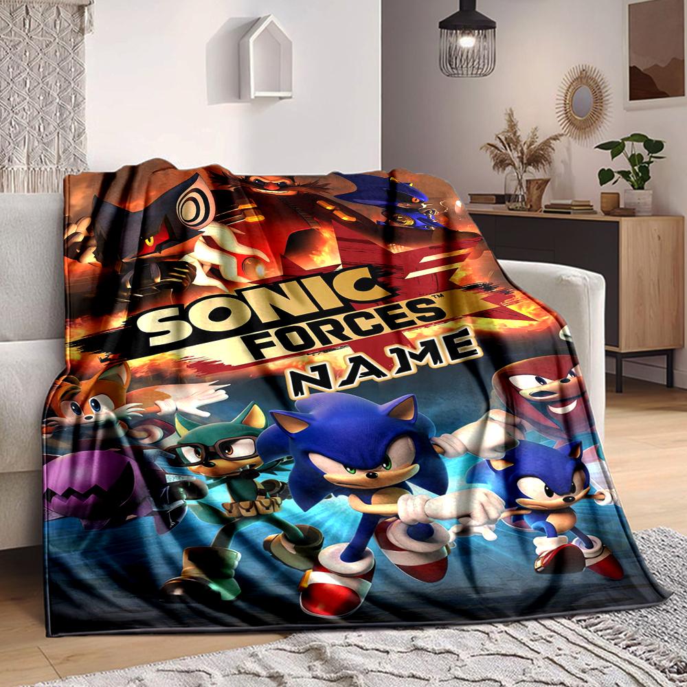 Custom 1pc Sonic Forces Adventure Blanket, Soft And Comfortable Blanket, Casual Warm, Camping Travel Blanket, Birthday Gift Q912191