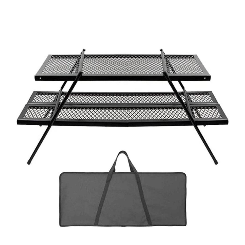 4 Pieces Mesh Folding Table Multi-Functional Outdoor Gear Heavy Duty for Campers