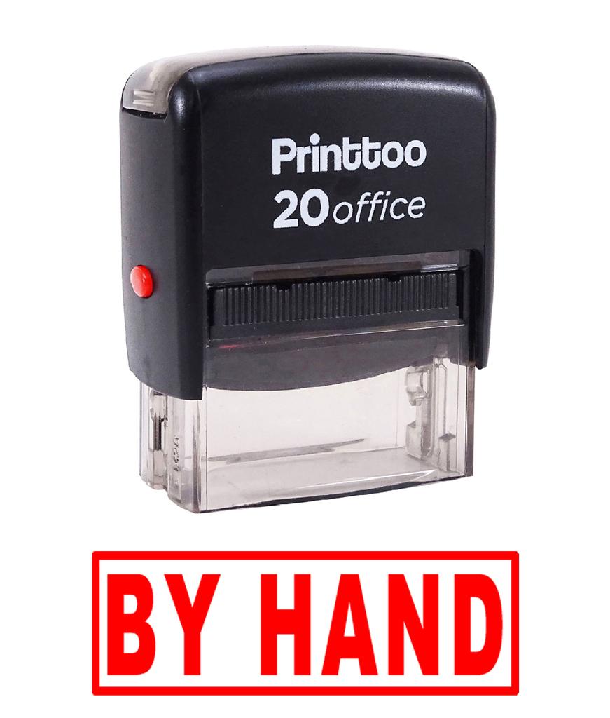 Printtoo BY HAND Self Inking Rubber Stamp Office Stationary Custom