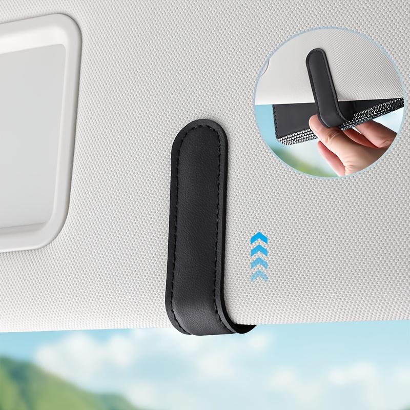Car Sun Visor Sparkling Glasses Case, PU Leather Fashion Glasses Storage Box, Multi-functional Sun Visor Storage Bag