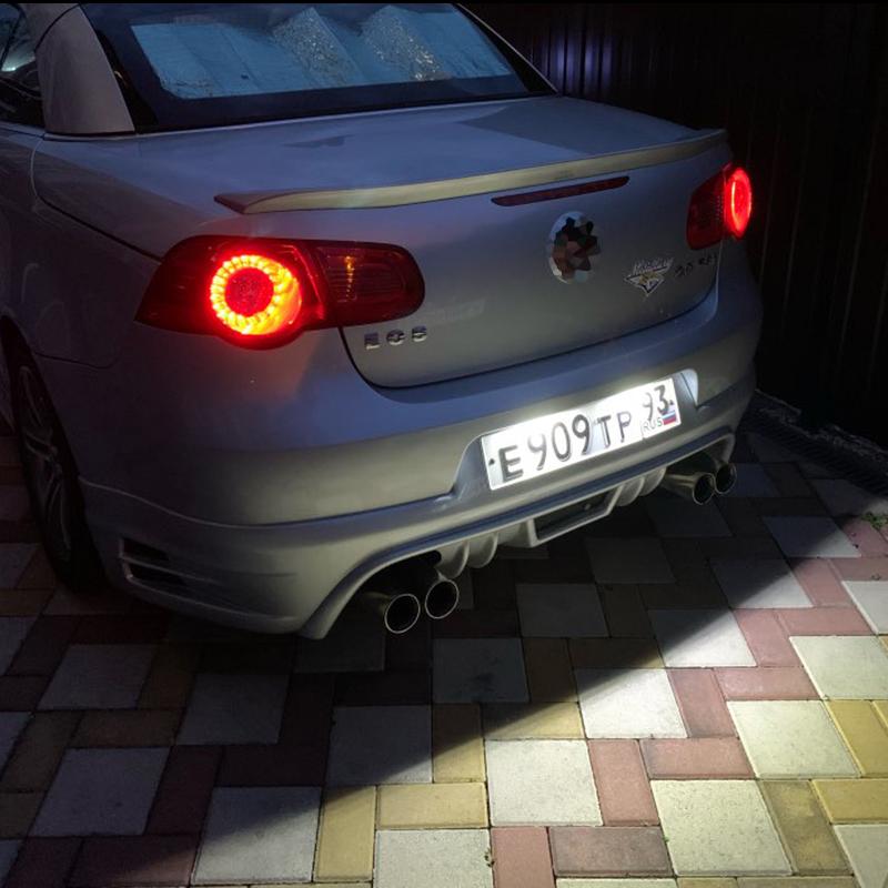 For VW GTi Golf 4 5 6 7 MK4 MK5 MK6 MK7 Passat B7 CC EOS Scirocco Beetle 2PCS LED Number License Plate Lights With Canbus