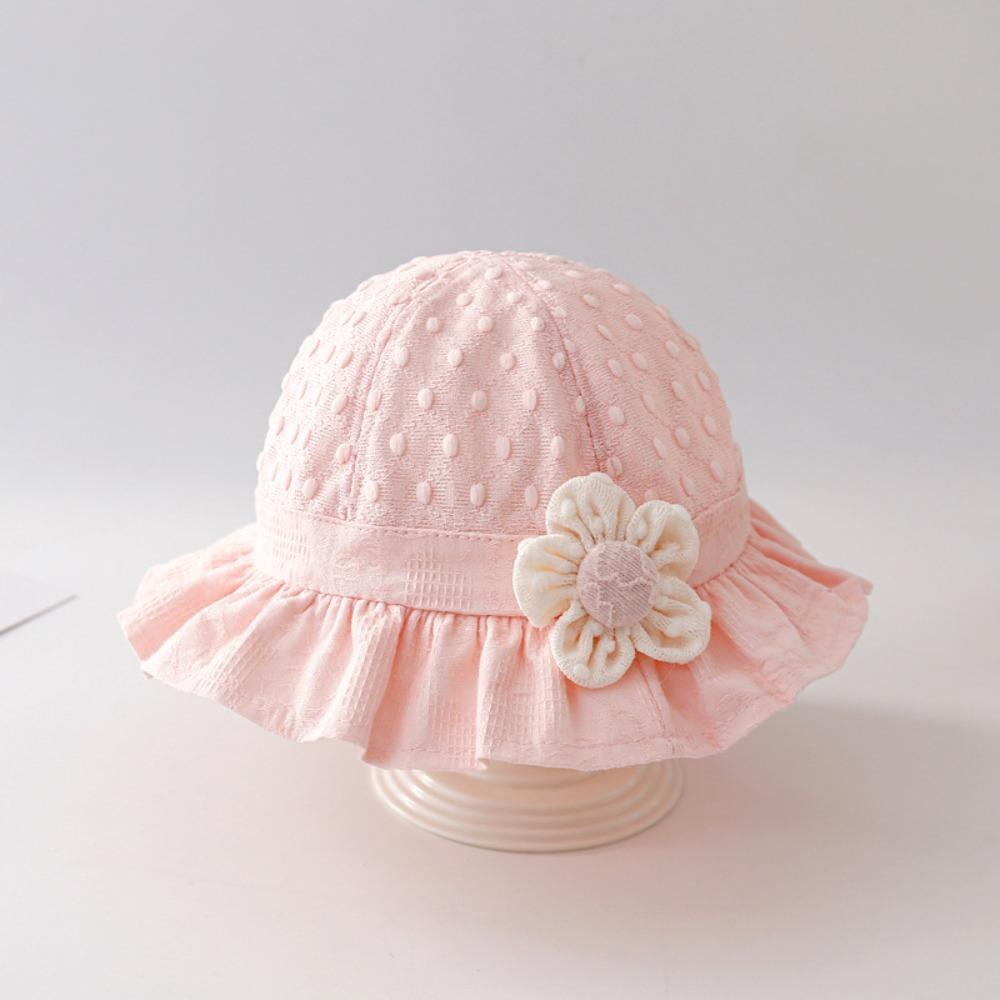 Ruffle UV Protection Fisherman Cap Flower Baby Hat Summer Princess Baby Sun Hats