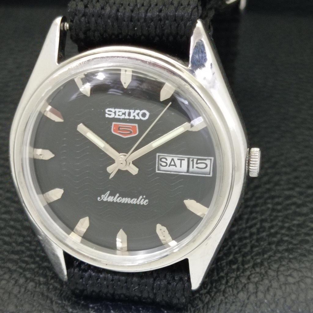 SEIKO 5 AUTOMATIC 6309A VINTAGE JAPAN MENS BLACK COLOR DIAL WATCH a701639-5 R206c-a701639