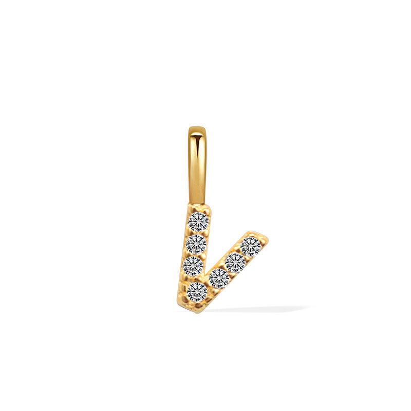 Minimalist Rhinestone Letter Pendant 26 Alphabet Charms For DIY Necklace Bracelet Personalized Jewelry Accessory