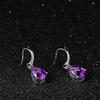 Orecchini Gioielli in Argento 925 a Forma di Goccia d'Acqua Ametista Zircone Pietra Preziosa Orecchini Accessori per Donne Matrimonio Festa Regalo