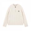 Mucmukn Merino Wool Half-Zip Cable Knit Sweater for Kids