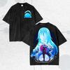 Anime That Time I Got Reincarnated as a Slime Rimuru Tempest T-Shirt Süßer Schleim Cool HuUnisex Form Grafik-T-Shirt Baumwolle Harajuku