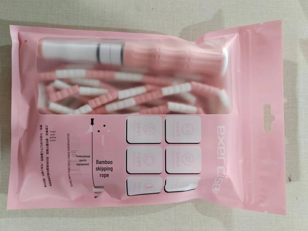 Adjustable Bamboo Jump Rope for Kids - Primary School & Kindergarten Beginner Special