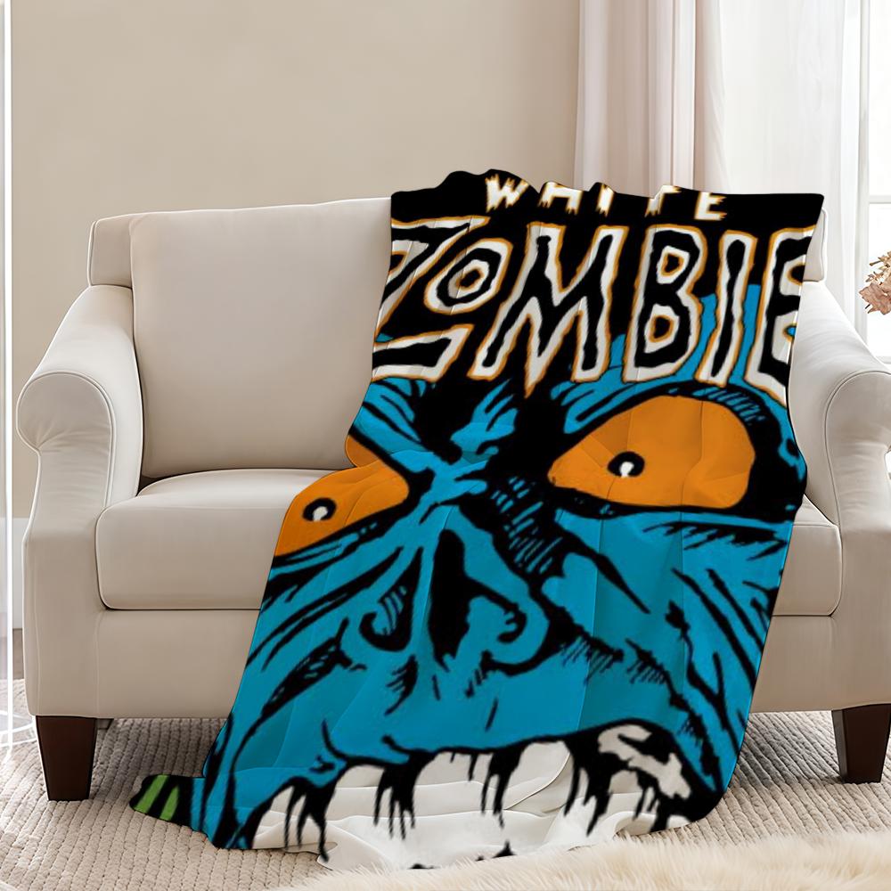 Blanket Throw Super Rock Cosy Plush Living Z-ZombieS Room Sofa Band Couch W-WhiteS-ES Childish Birthday Gifts