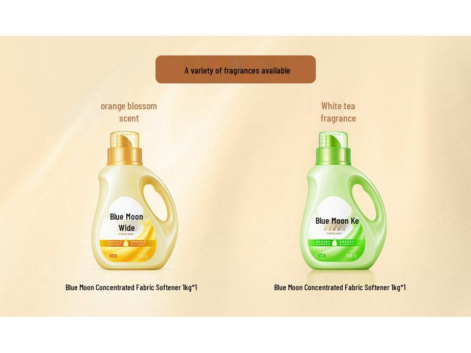 Blue Moon Concentrated Fabric Softener: Long-lasting Fragrance, Anti-pilling, Wrinkle Removal, Anti-static - Essential for Winter Laundry