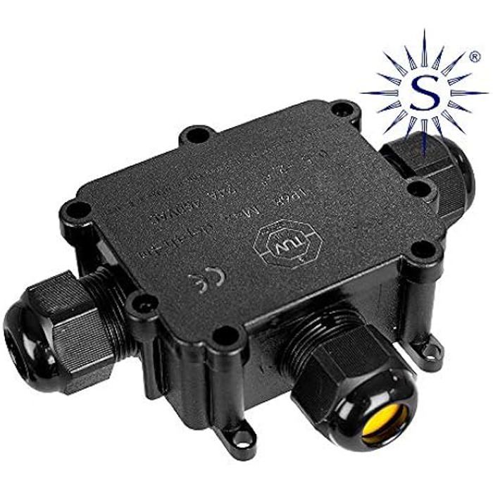 Vodotěsná venkovní spojovací krabice - Solera - 43016 - 3 kabelové vývodky - Bílá