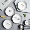 1pc Cute Cat Ceramic Seasoning Dish Creative Kitchen Small Sauce Bowl Household Dipping Plate Creative Vinegar Soy Snack Dishes