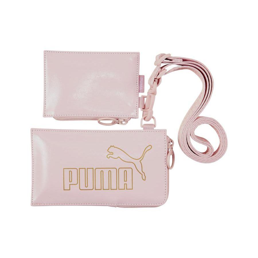 Puma Two-In-One Neck-Hanging Zipper Closure Faux Leather Shoulder Clutch Coin Purse Women bags Cherry-Blossom-Pink 078719-02 Cherry Blossom Pink 4400₽