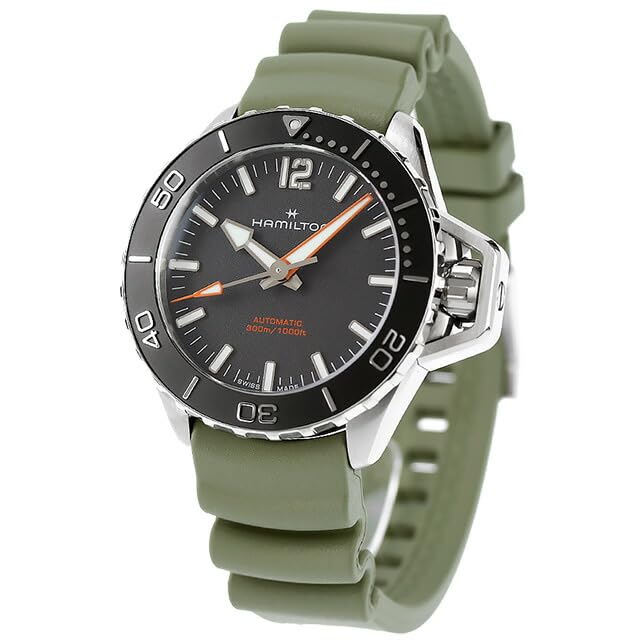 

HAMILTON Khaki Navy Open Water Auto Automatic Watch H77455331 [Hamilton] Men s [Item] чорний