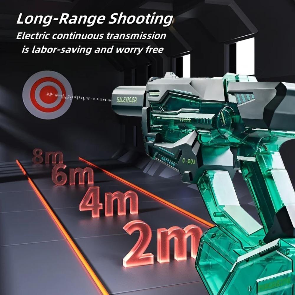 Electric Water Gun With Shiny Light And Muzzle Automatic Water Blaster For Summer Pool Outdoor Fighting Toys For Adults Young Boys