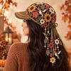 Sunflower Lattice Baseball Cap Breathable Hollow Out Adjustable Unisex Summer Sun Hat Floral Butterfly Yellow Orange Green