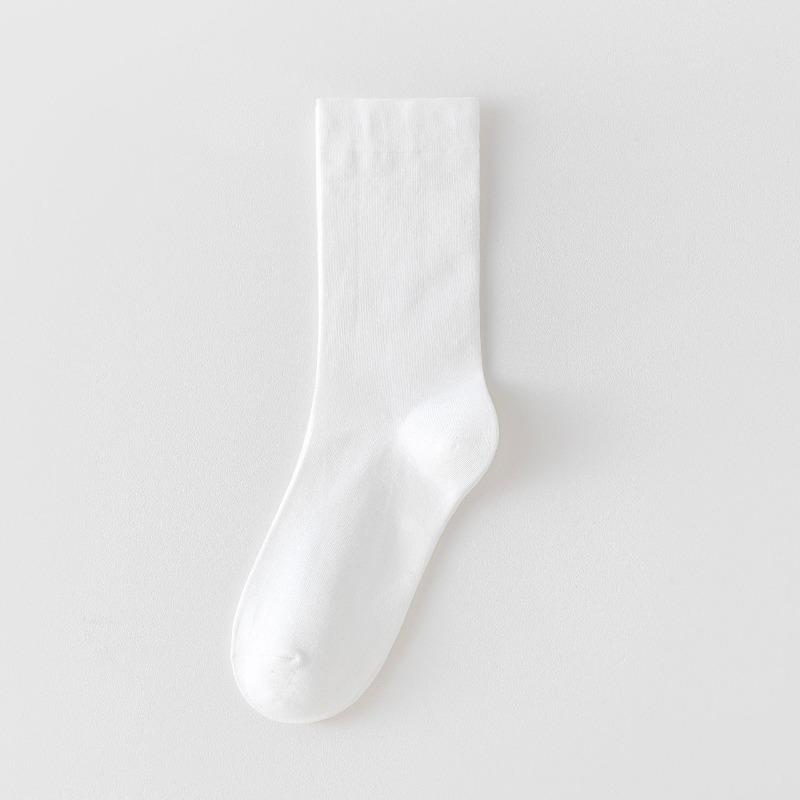 

Белые махровые носки, Девичьи носки до середины икры, Хлопковые носки, Студенческие свободные носки, Бесшовные чулки до бедра 1 pair белый