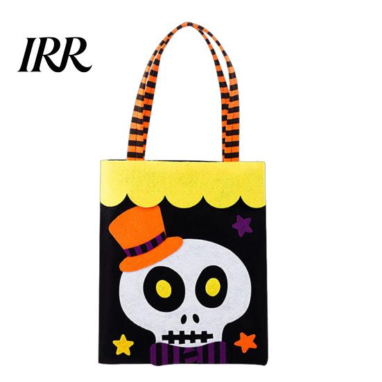 Ghost Pattern Gift Bags Halloween Candy Bag, Cute Pumpkin Tote for Kids, Spooky Kids Goody Cartoon Treat Bag Party, Trick or Favor Non-woven