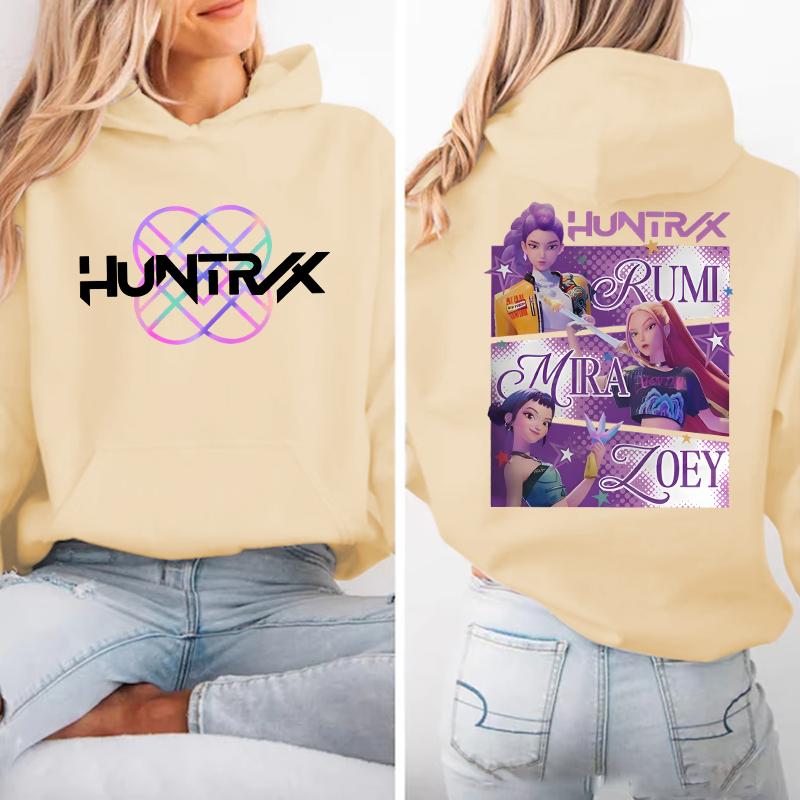 Anime Kpop Demon Hunters Mira Rumi Zoey Printed Hoodies Women Men Autumn Winter Casual Long Sleeve Pullover Sweatshirts