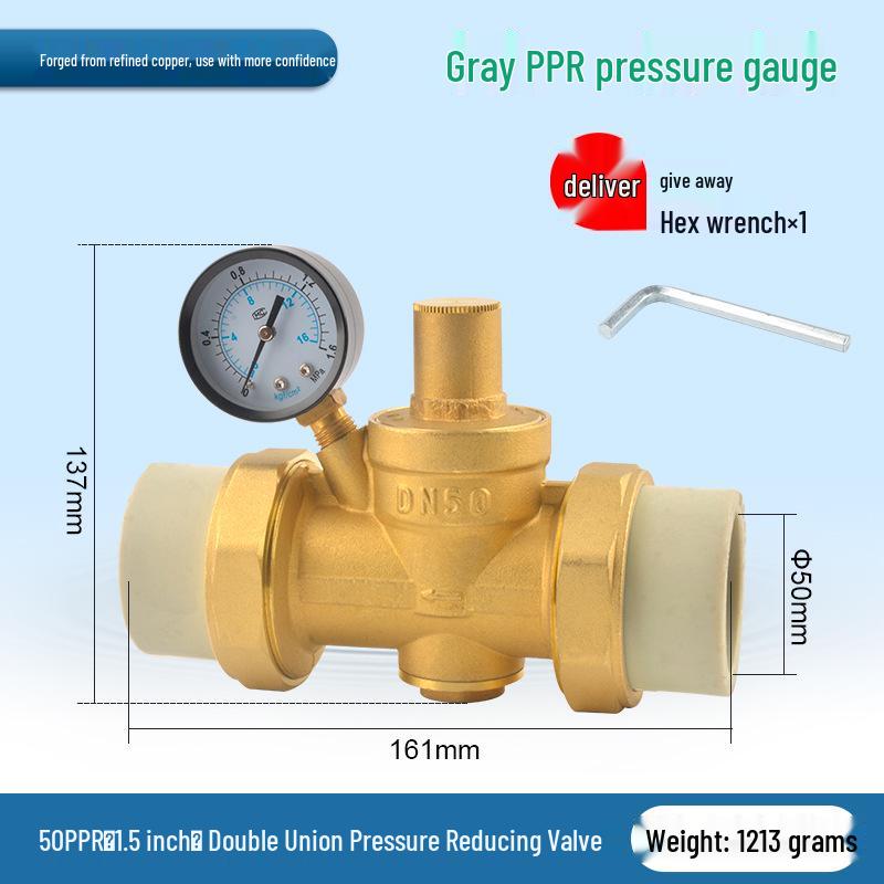 Water Pipe Pressure Reducing Valve for Home Heaters - PPR20/25/32, 4-Point PE Fitting