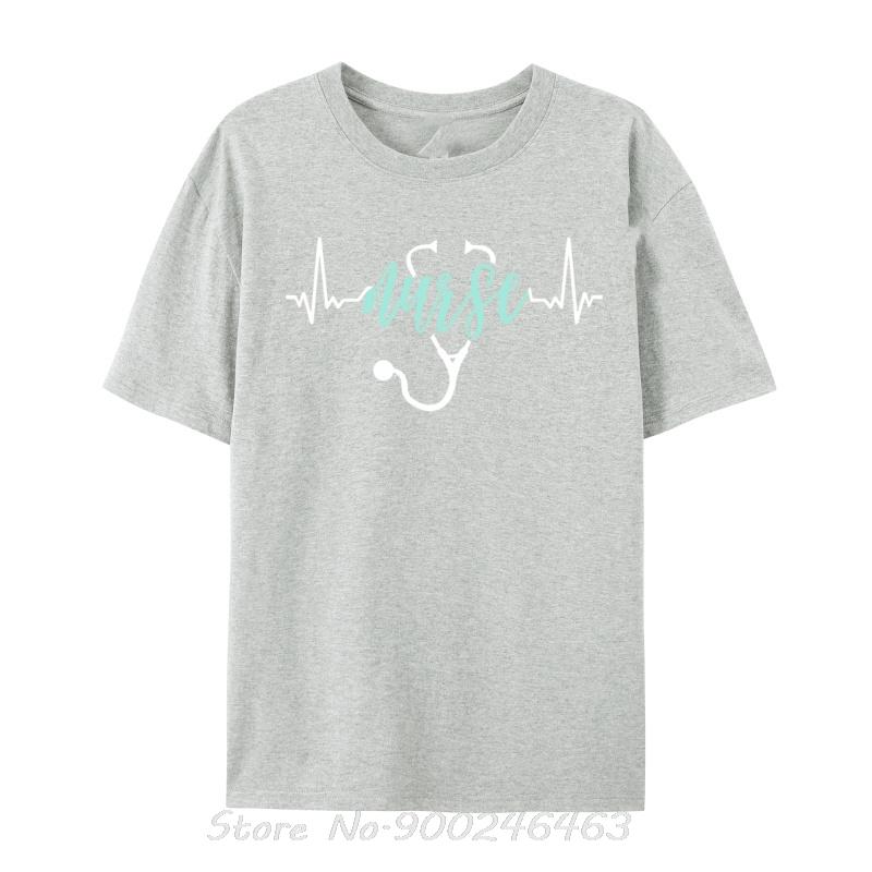 Nurse Heartbeat Nursery Nursing Nurses Collection Nice Fish Fishing Heartbeat Unisex TShirt Print T Shirt Unisex cotton Tshirt S
