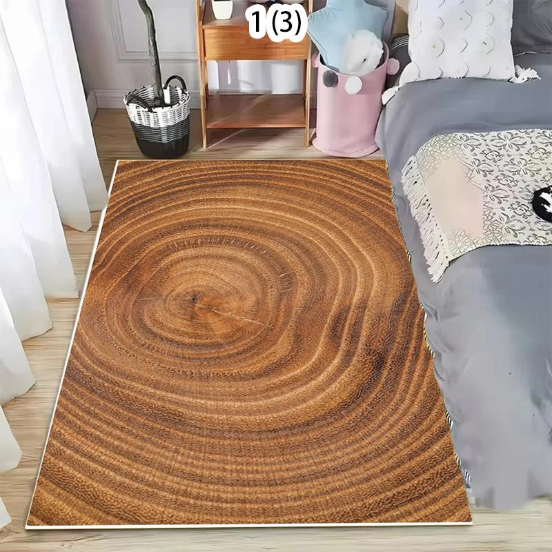 

Retro Wood Grain 2D Printed Rug Non-Slip Mat Indoor Bathroom Door Mat Easy To Clean Non Slip Washable Floormat Carpet Minimalist 40X60cm