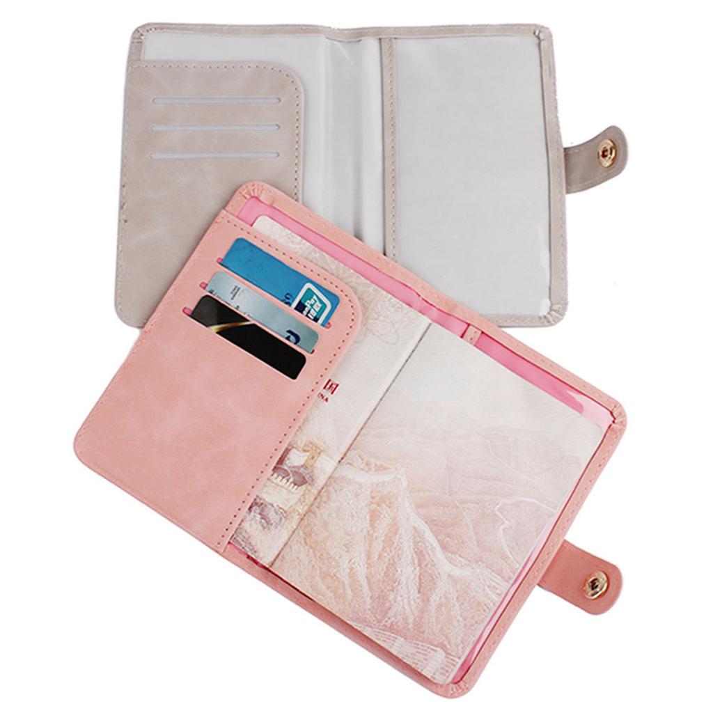 PU Skórzane Etui na Paszport Pokrowce Podróżny Portfel na Karty Kredytowe dla Kobiet Mężczyzn Okładka na Paszport