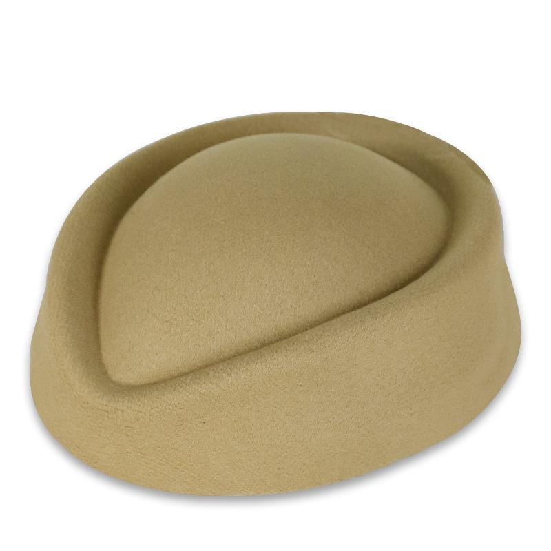 Bérets Casquettes Hôtesse de l'Air Agent de Bord Chapeau d'Aspect Vintage Uniforme Hôtesse de l'Air Chapeau Cloche Chapeau Goutte d'Eau 55-58cm