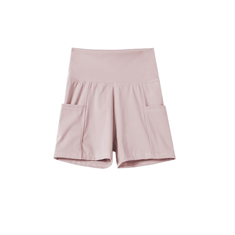

Новые брюки-карманы с застежкой «Акула» для женщин, летние тонкие шорты для йоги на открытом воздухе с высокой талией и защитой от живота XL (130-77.5kg) розовый