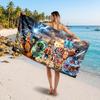 One Piece Printed Swim Towel, Portable Water Absorbent Towel for Beach Camping Daily Bathroom Use