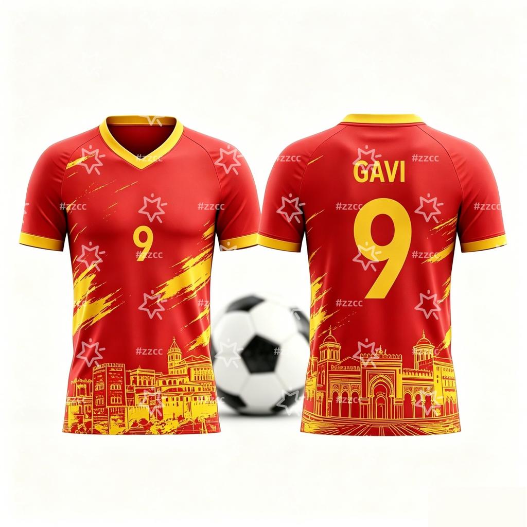 Spain Fan Commemorative Football Jersey Yamal Soccer Jersey Summer Sports T-Shirt Kid's Clothing Tee Woman