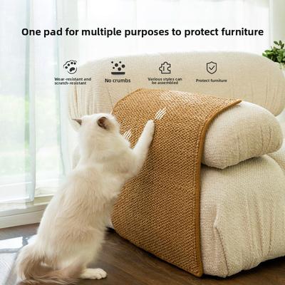 Kočičí imitace sisalu podložka na škrábání, ochranná pohovka odolná proti poškrábání a opotřebení, polštářek na broušení drápků, škrabadlo pro domácí kočku
