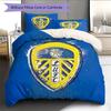Leeds United Abzeichen Muster Bettwäsche Heimdekoration Geburtstagsgeschenk (1 Bettbezug + 2 Kissenbezüge, ohne Füllung)