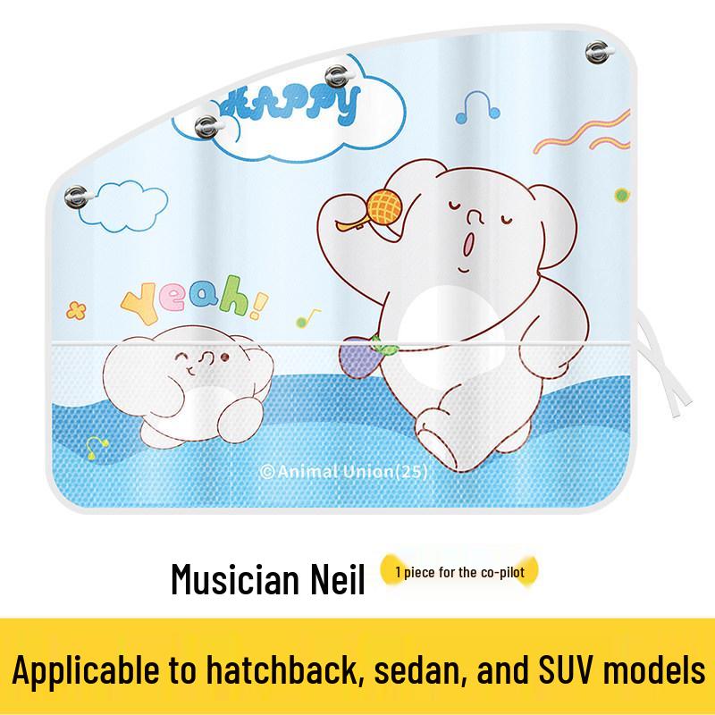 Car Window Sunshade Curtains for Baby Strollers - Suction Cup Privacy Curtains for Small Car Interiors
