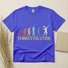 Tennis Evolution T Shirt Funny Tennis Gift Retro Sports Tee Gildan Cotton Top