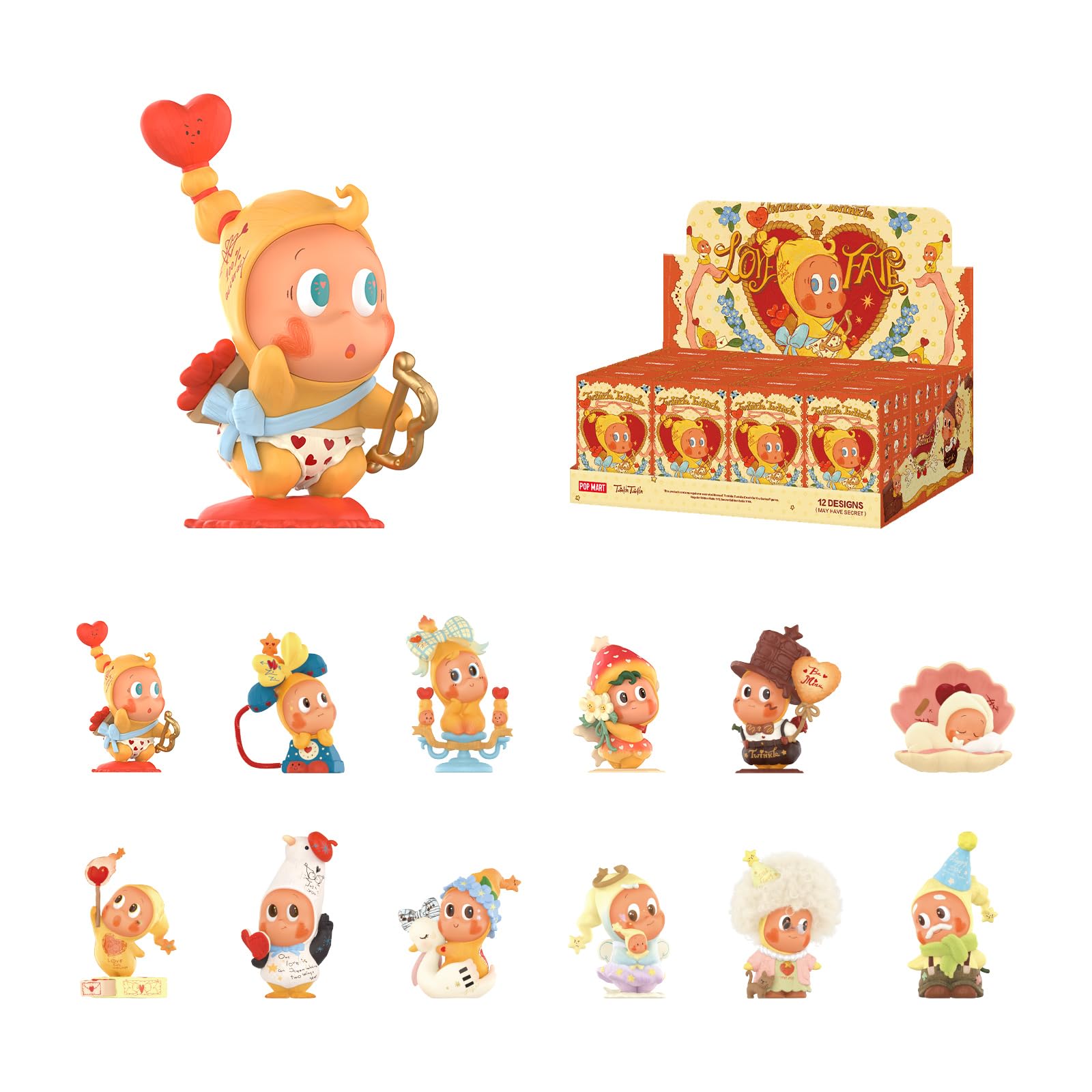 POP MART Twinkle Twinkle Crush On You Series [Assorted Box of 12] Pop Mart Gachapon Blind Box Figures, Plastic Models, Premium Toys, Soft Vinyl, Origi