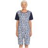 Damen Spezialbedarf Body Kurzarm Kurzer Schritt Druck Farbblockierung Adaptiver Jumpsuit Demenzpflege