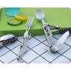 Multifunctional EDC Folding Outdoor Tableware Camping Portable Meal Knife Fork Spoon Bottle Outdoor Camping Cookware