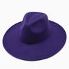 Cappello a tesa larga con visiera piatta da coppia uomo e donna autunno e inverno cappello a cilindro di lana cappello da jazz da gentiluomo