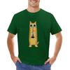 Cool Hippy Cat With Sunglasses Playing The Clarinet T-shirt Summer Tops New Edition Aesthetic Clothing Black T-shirts for Men
