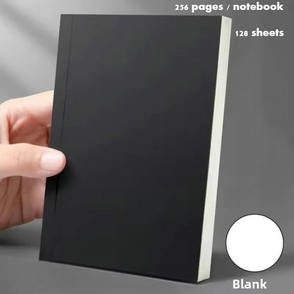 New Pocket A6 Notebook Thickened 256 Pages 128 Sheets Small Notepad Kraft Paper Cover Inner Pages Note Book