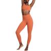 Nike Logo Print Slim Fit Solid Color Sports Long Pants Women Bottoms Sunrise-Red DQ6016-825