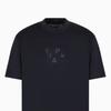 Emporio Armani Ss24 Letter Logo Embroidered Crew Neck Pullover Short Sleeve T-Shirt Men tops Navy-Blue 6D1TC0-1JOSZ-0920