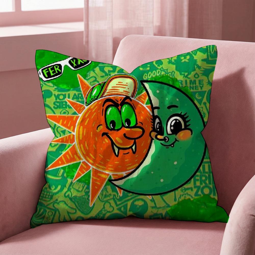 Singer F-Feid Luna Cushion Cover Multi-Scene Pillow Cover for Home & Car - Reversible, Soft & Durable for Daily Use