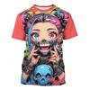 2026 Men's Anime Samurai Girl 3D Printed Fashion T-Shirt for Adults-Street Trend Style Short-Sleeved