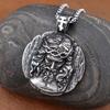 Trendy Men's Stainless Steel Shepherd Jesus Pendant Chain Holy Family Amulet Vintage Christian Jesus Necklaces Jewelry