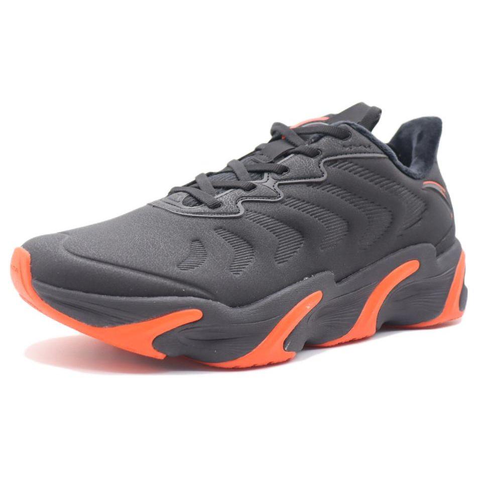 Anta Running Series Fleece Shock Absorption Non-Slip Wear-Resistant Running Shoes Men Sneakers Black Orange 112245523-3