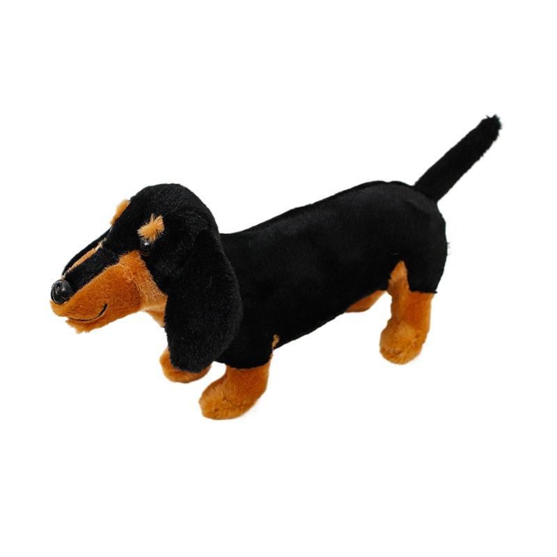 25CM Kawaii Dessin Animé Simulation Teckel Anime Animal en Peluche Jouet pour Enfants Mignon Chien Poupée Faite à la Main Cadeau de Festival