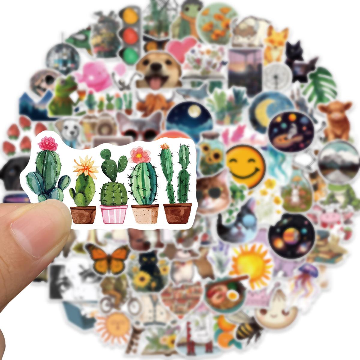 

200 Popular Cartoon Children s Graffiti Stickers Suitcase Guitar Without Glue Waterproof Stickers